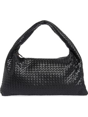 Black Woven Hobo Bag
